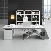 Trueliving Romantic White Office Table Living Room H 14 x W 33 x D 33
